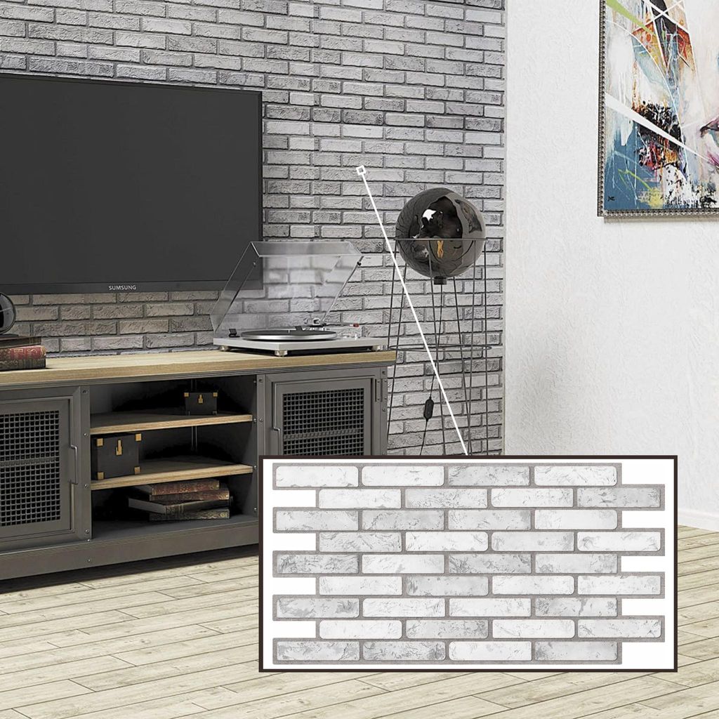 3D-Wandpaneele PVC | Ziegeloptik | Heller Ziegelstein - 1 Produktbild 