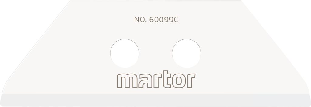 MARTOR 2 x KERAMIKKLINGE, Ersatzklingen Cuttermesser, Sicherheitsmesser, 19 mm, Scharf, Abgerundet, 2-fach Nutzbar, NR. 60099C