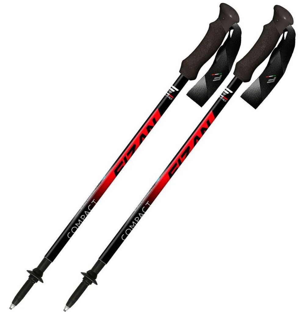 Fizan Compact Stöcke Rot 59-132 cm Rot 59-132 cm Produktbild 