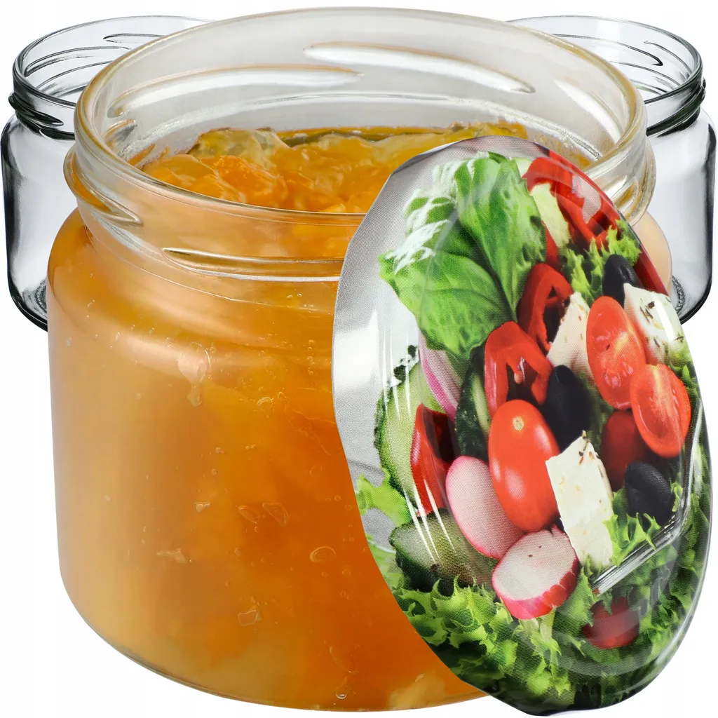 Set 50 Barattoli Vetro 330ml KADAX per Marmellata e Conserve Alimentari