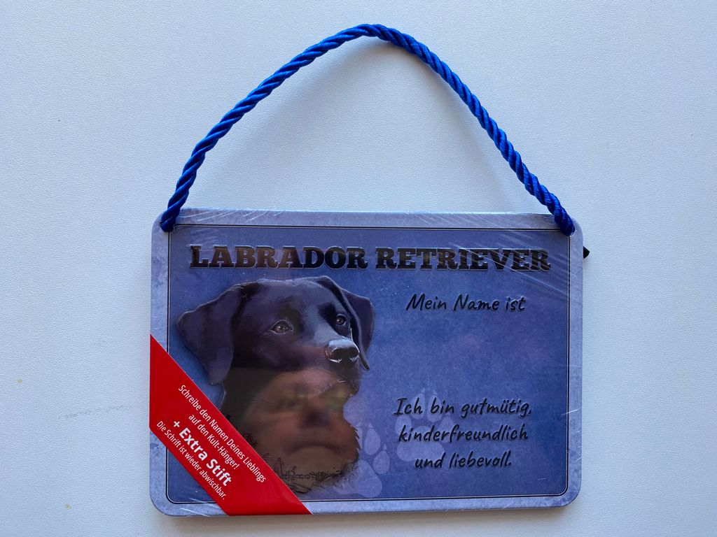 Kulthänger Blechschild Labrador Retriever schwarz KH-PET024