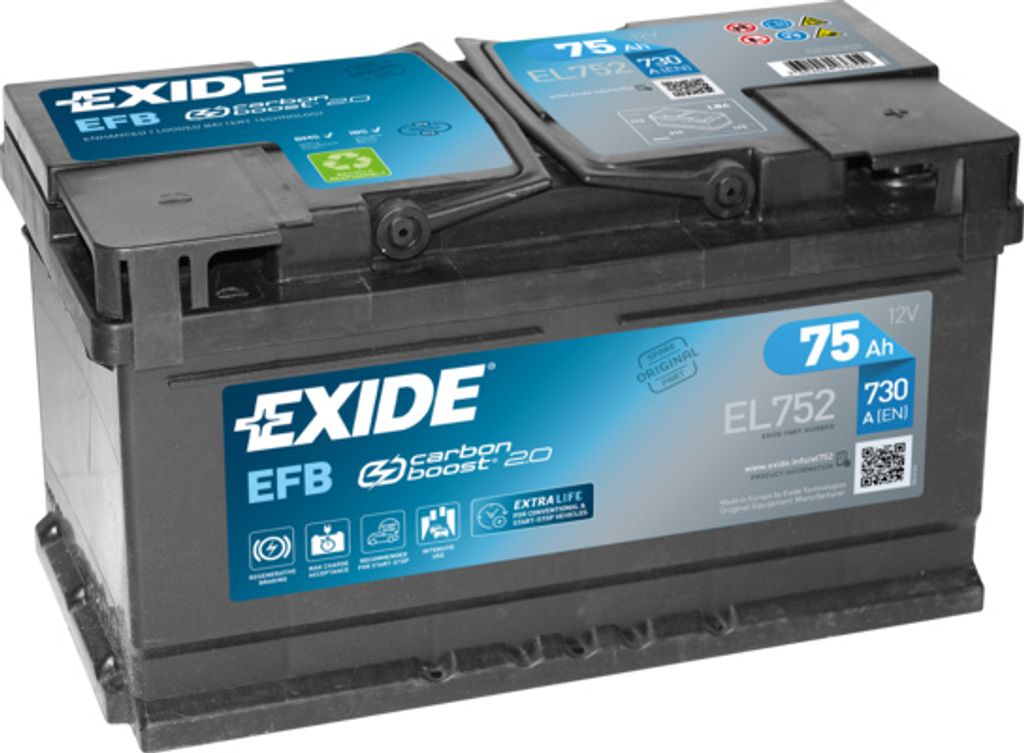 Exide Batterie El752 Efb Obrázok produktu 