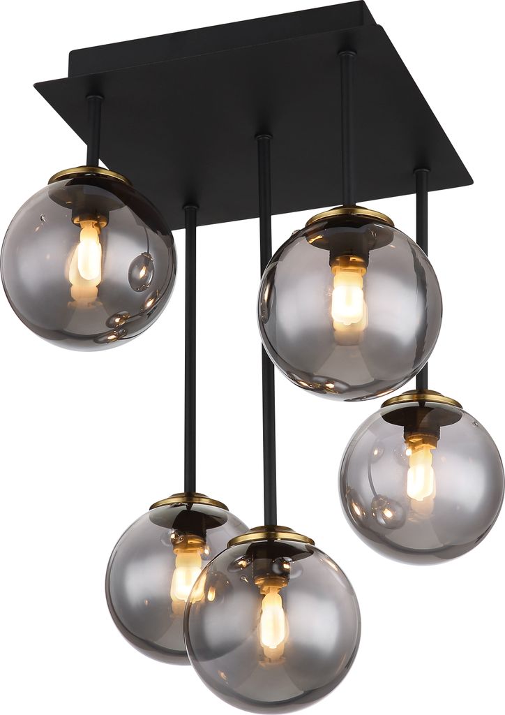 Globo Lighting Deckenleuchte Metall schwarz matt, 5x G9 Produktbild 