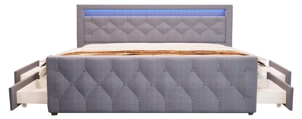 HOME DELUXE - Polsterbett VELARA - 180 x 200 cm, Farbe: Produktbild  KI-generiertes Bild