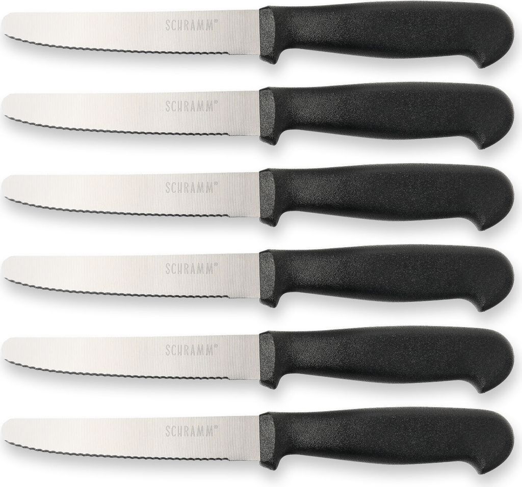 Schramm® 6 Stück Frühstücksmesser wählbar in schwarz, weiß Produktbild 