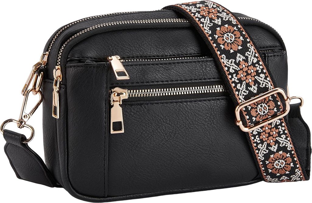 Damen-Umhängetasche, Kunstleder, kleine Schultertasche mit verstellbarem Riemen, Umhängetasche für den täglichen Weg zur Arbeit