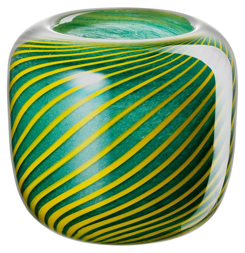 Filo Colori Vase, 1 Stück, handgefertigtes Kunstwerk, formschönes Unikat, modernes Dekoobjekt, Höhe 11,2 cm, grün