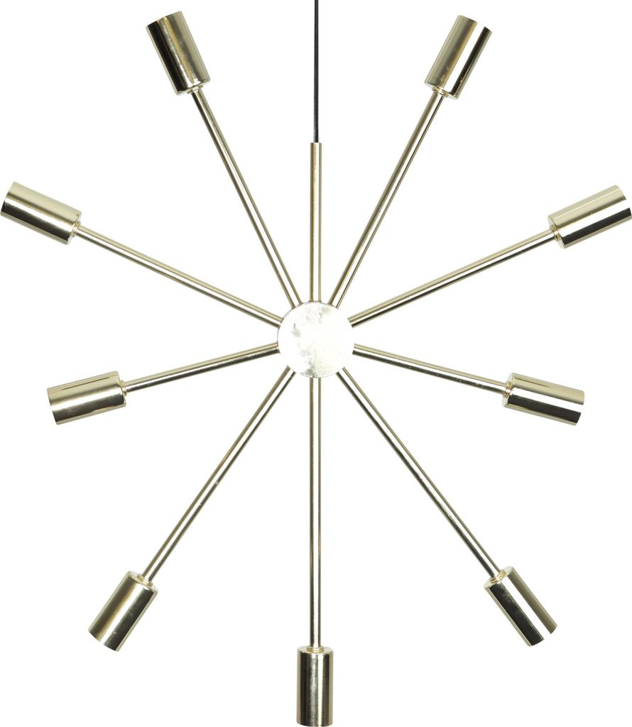 LED-Hängeleuchte 'Pix Star', 9-flammig, messing