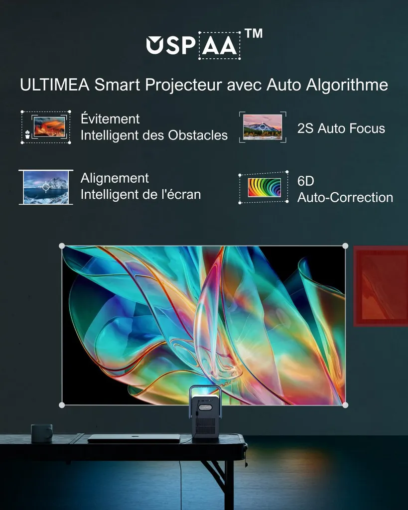 Mini Projecteur Full HD Poseidon E40 Silencieux avec Netflix Intégré - 10