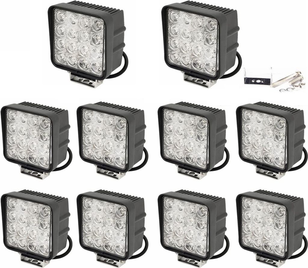 Greenmigo 10 Stück Wasserfest 67IP LED 48W Scheinwerfer Produktbild 