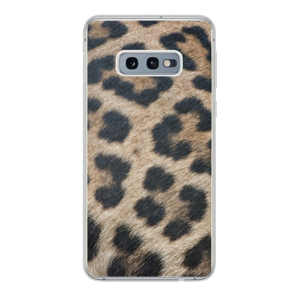 MuchoWow Handyhülle Schutzhülle Hülle für Samsung Galaxy S10e Leopardenmuster Silikon Softcase Handy Hülle - Handy
