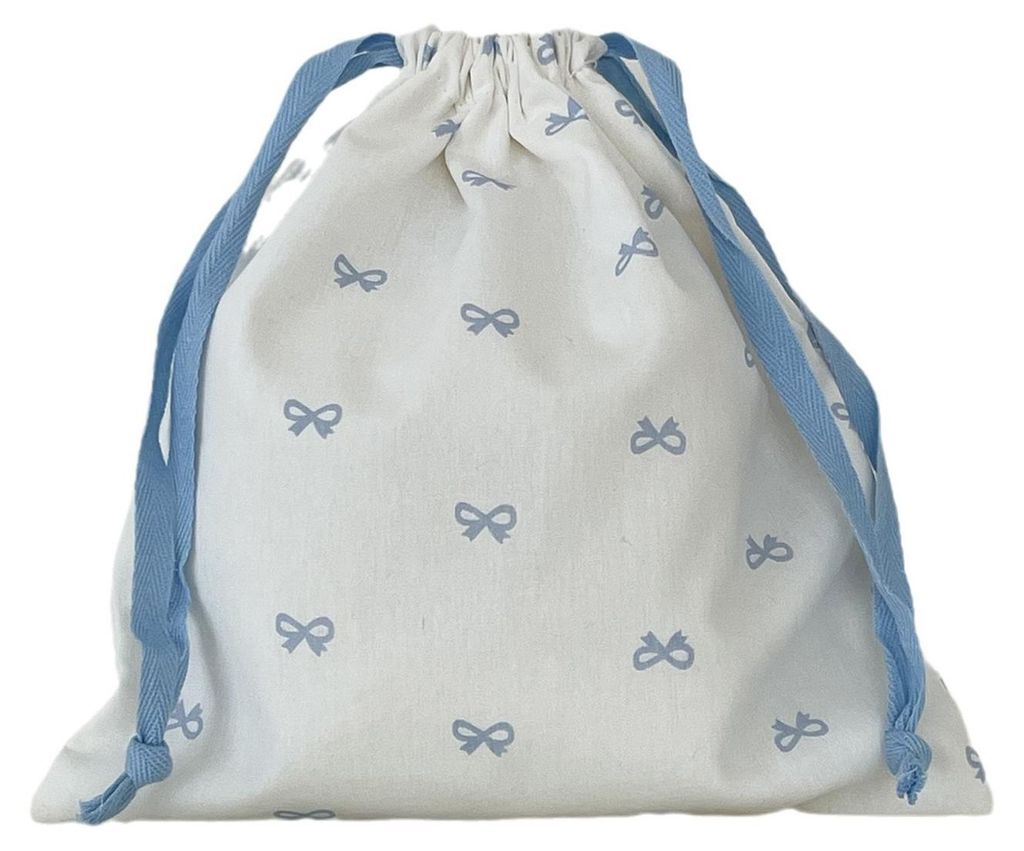 Kleine Beutel mit Kordelzug, niedliche Schleife, Kosmetiktasche, tragbarer Canvas-Aufbewahrungsbeutel für Kosmetik, Schmuck, Reisen und unterwegs