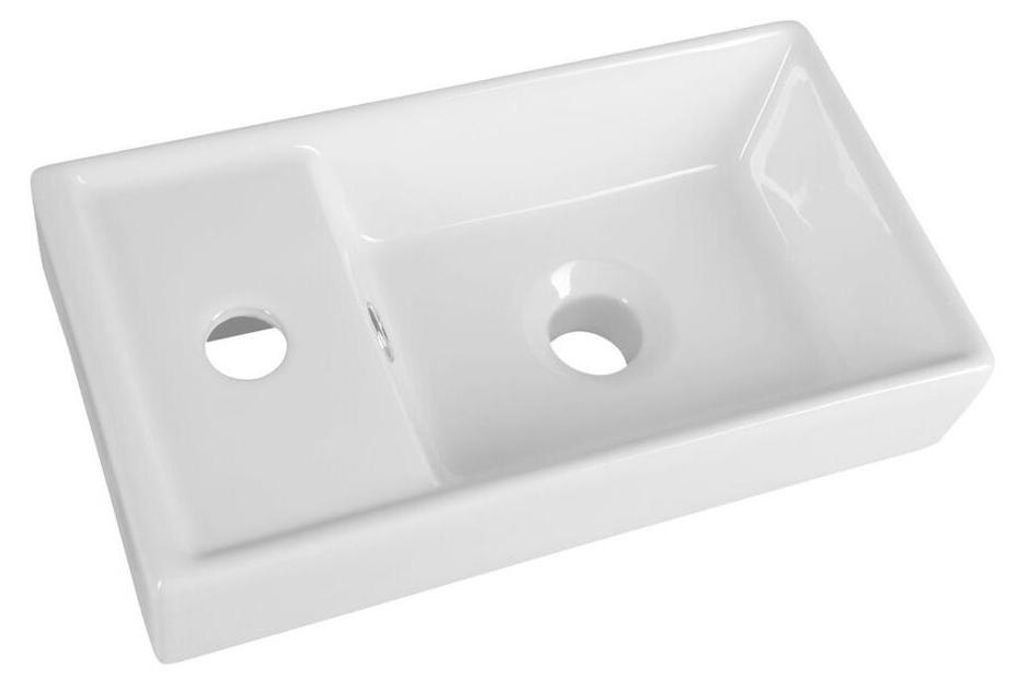 Keramik-Waschtisch 40x22 cm, Weiß Produktbild 