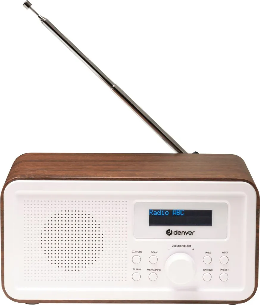 Radio Digitale Denver DAB-30DW Rovere Scuro - Eleganza e Suono DAB+