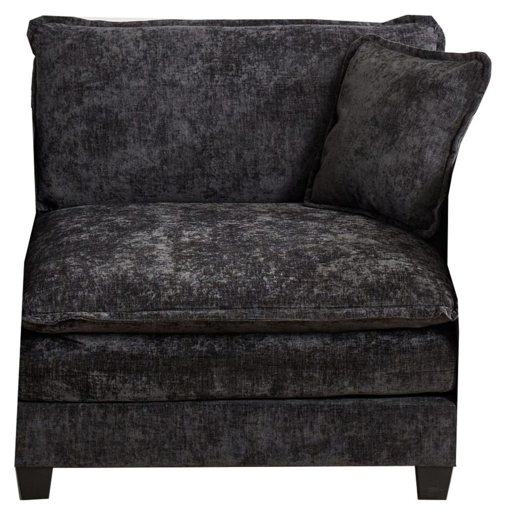 Cloud Sofa 1-Sitzer Chenille Modulsofa Sessel ohne Armlehnen Lounge Modular Couch Doppel-Sitzkissen Schwarz