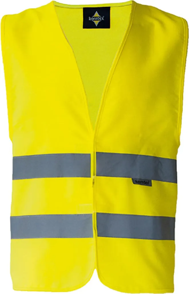 Gilet Riflettente Korntex KXBM Giallo L - Sicurezza per Lavoro e Strada