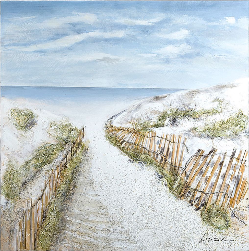 GILDE Leinwandbilder Bild Gemälde Dünen-Idylle Weg, handbemalt H. 100 cm,38666