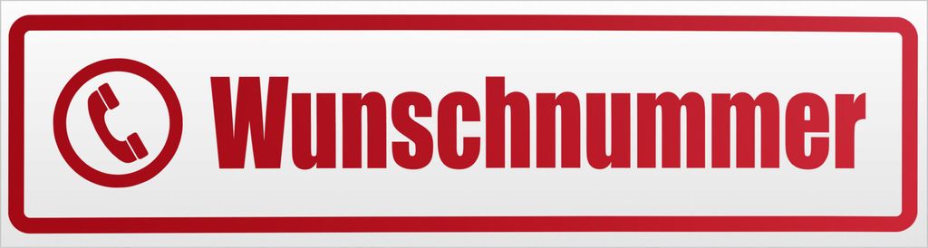 Kiwistar Wunschnummer Magnetschild Schild magnetisch - 60cm Rot - reflektierend - Magnetfolie für Auto PKW Kfz