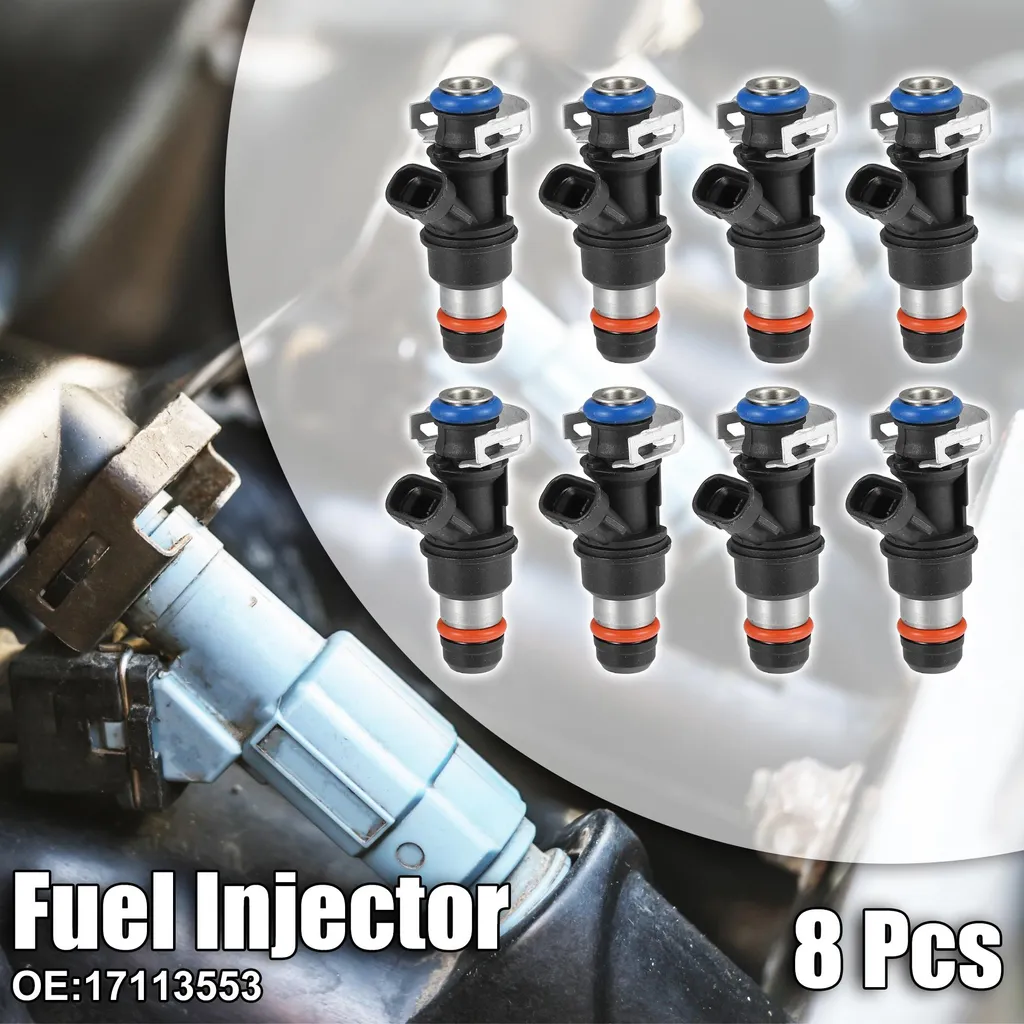 Lot de 8 Injecteurs de Carburant 17113553 Haute Précision pour Chevrolet