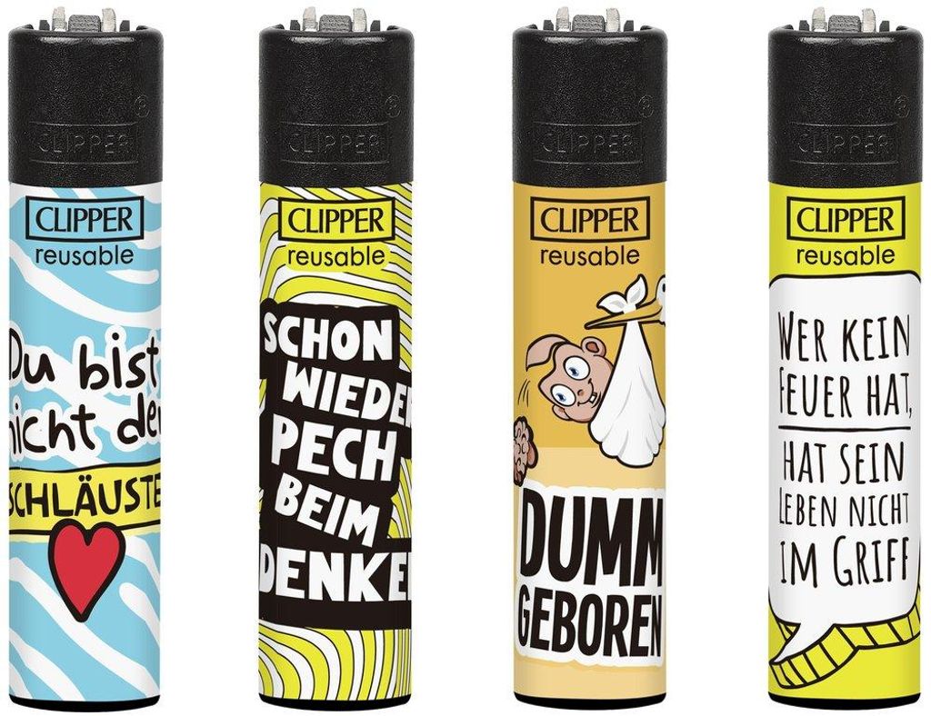 Clipper Feuerzeuge 4er Set Dumm 2 Produktbild 
