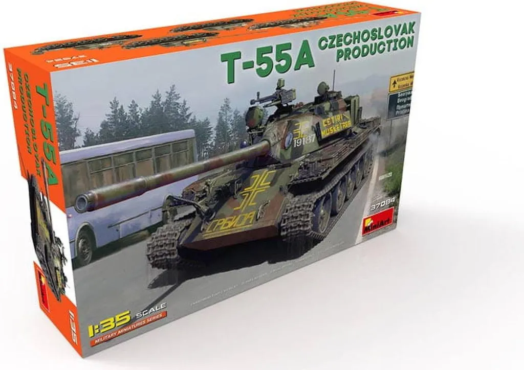 Char T-55A MiniArt 1:35 Production tchèque Maquette plastique ultra détaillée