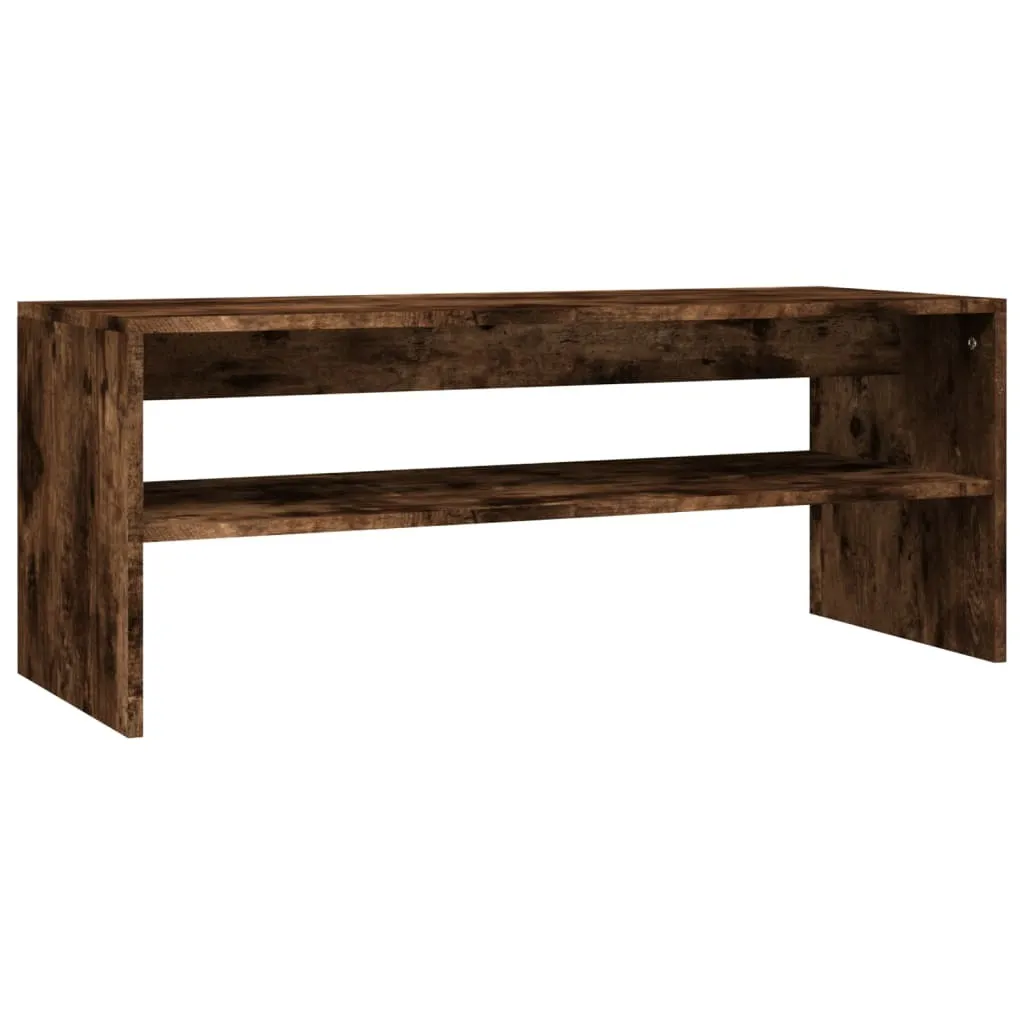 Tavolino Basso Soggiorno SYFAX™ Rovere Fumo Multistrato 100cm