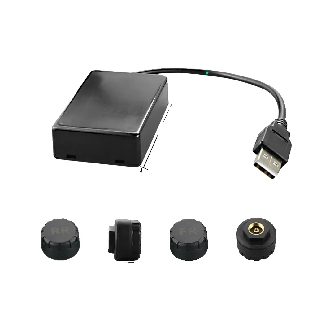 Système TPMS USB écran 2.5 pouces avec 4 capteurs externes de pneu