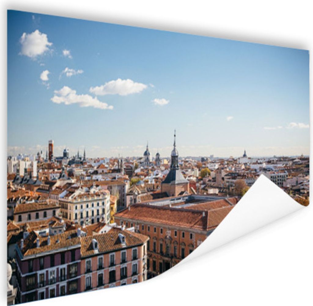 MuchoWow Poster Madrid - Zentrum - Wolken 180x120 cm - Fotoplakat