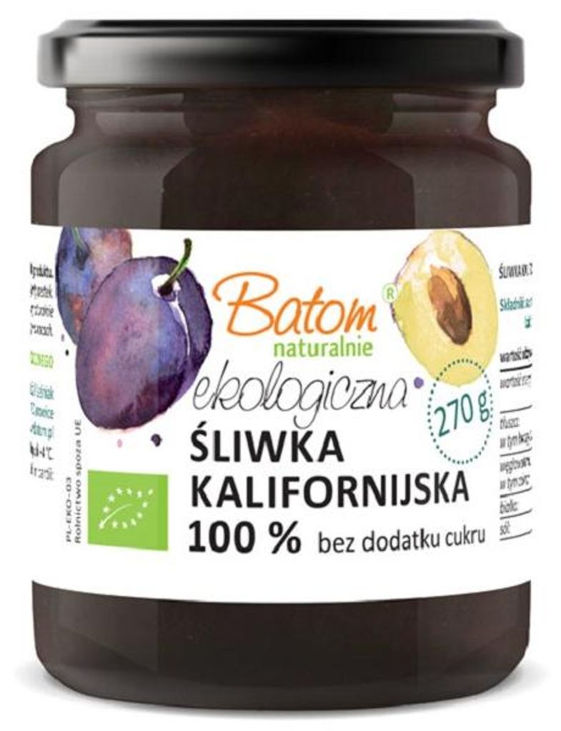 POWIDŁA ŚLIWKOWE BEZ DODATKU CUKRÓW BIO 340 g - BATOM
