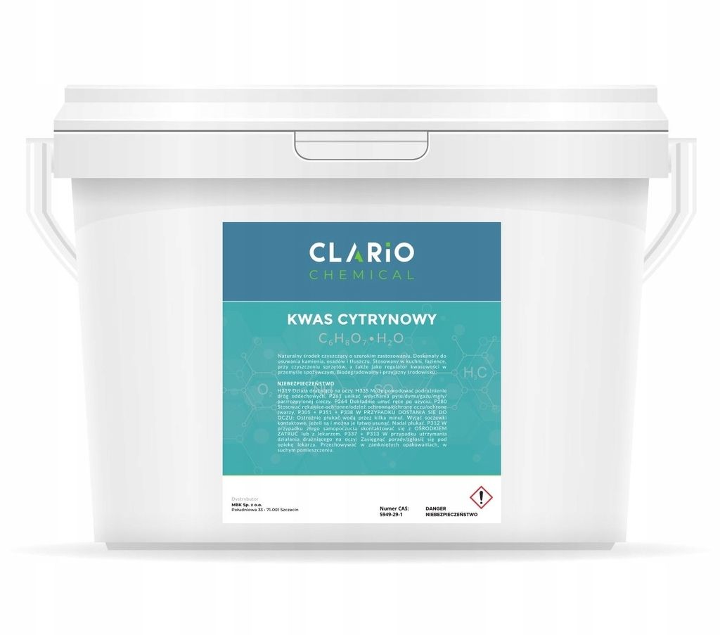 Kyselina citronová E330 čistá Clario Chemické čištění 5kg Obrázek produktu 