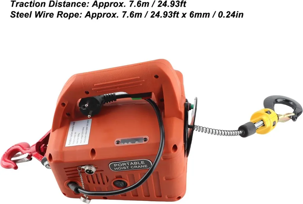 Palan manuel robuste avec câble en acier - Modèle portable version Europe - 4