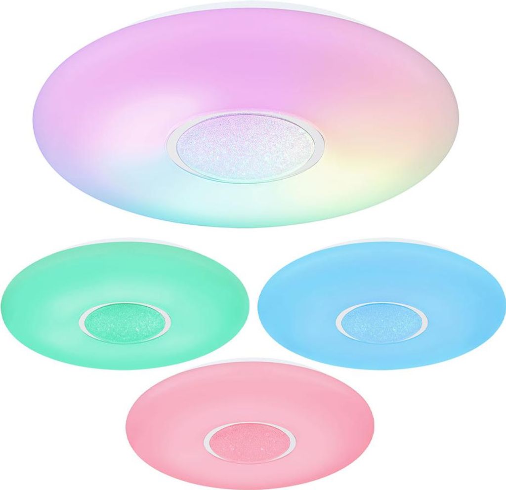 LED Deckenleuchte, Night Light Funktion, klar, weiß, opal