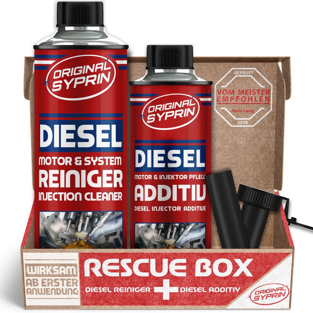 Original Syprin Diesel Additiv und Reiniger Bundle I Kraftstoffzusatz für Dieselmotoren - Systemreiniger für Dieselmotoren (500ml + 250ml)