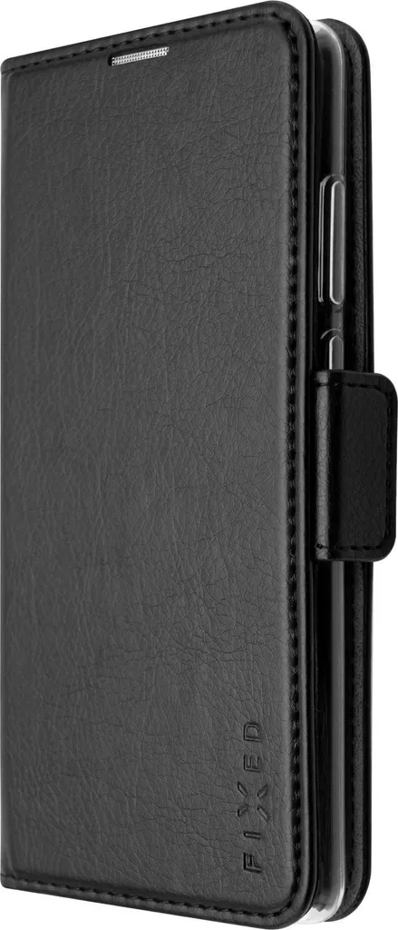 FIXED Opus pour Apple iPhone 13 noir - Étui à rabat en cuir synthétique