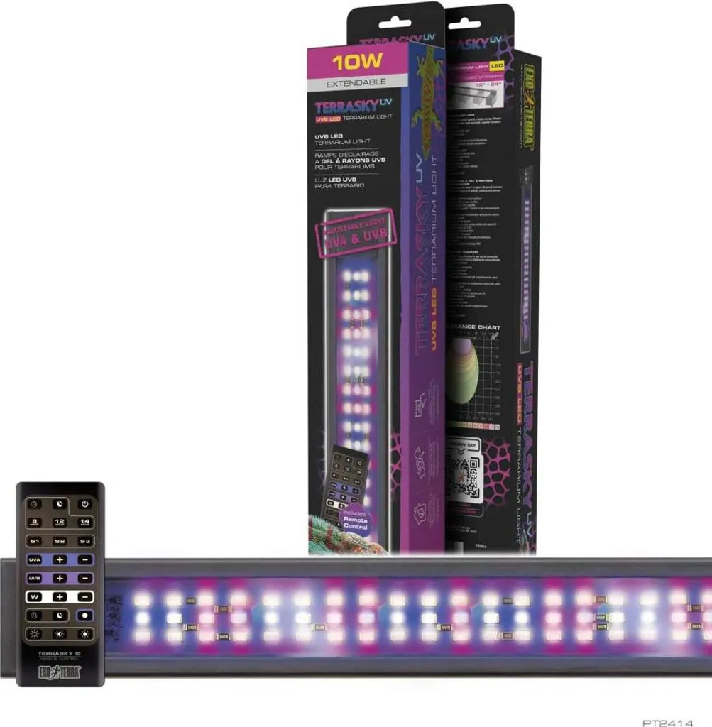 Exo Terra Terrasky Uv Led Terrarium Lighting 10w Purple Purple Taglia unica
