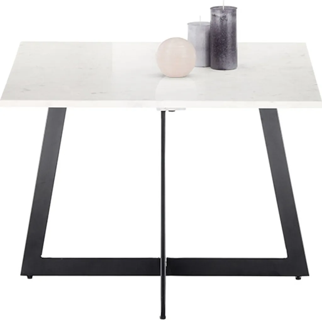 Table basse en marbre blanc véritable et design minéral Miramar - 3
