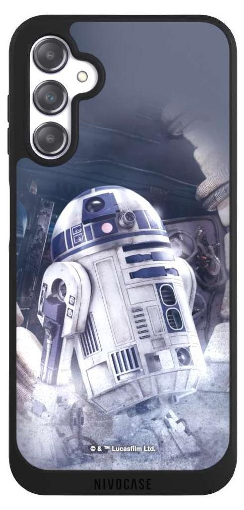 NIVOCASE Handyhülle für Samsung Galaxy A14 5G Hülle NIVOpure Case Schwarz Fanartikel Roboter Star Wars