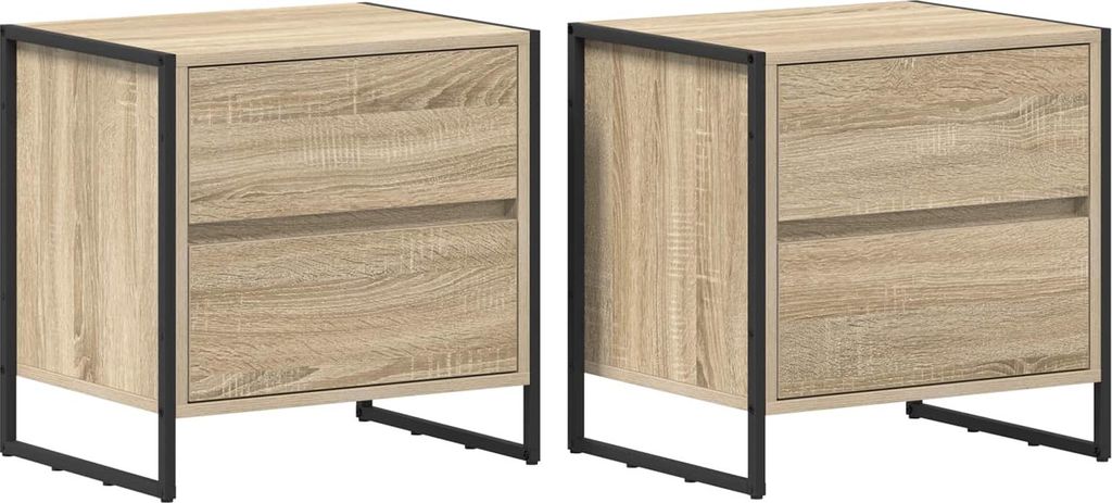 Nachttisch 2 pcs Sonoma 50 x 39,5 x 50 cm Holzwerkstoff