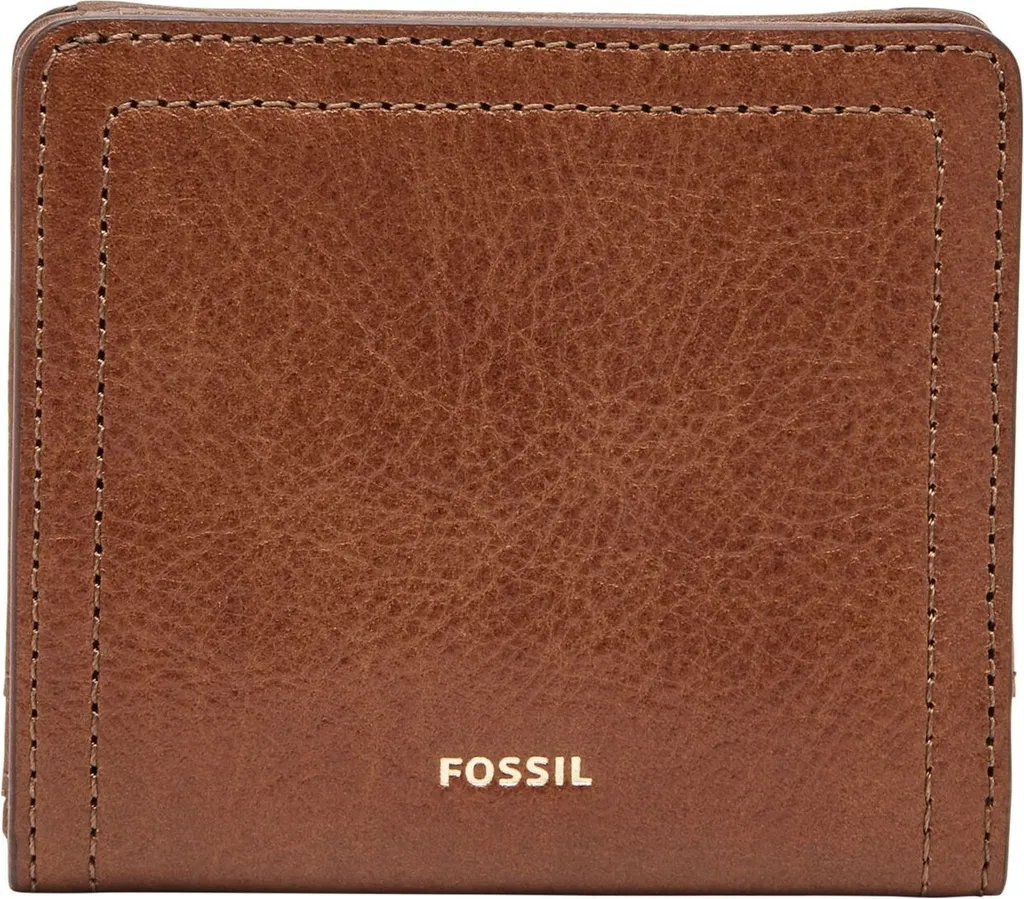 Fossil Logan RFID Small Bifold en Cuir Marron - Porte-monnaie Compact