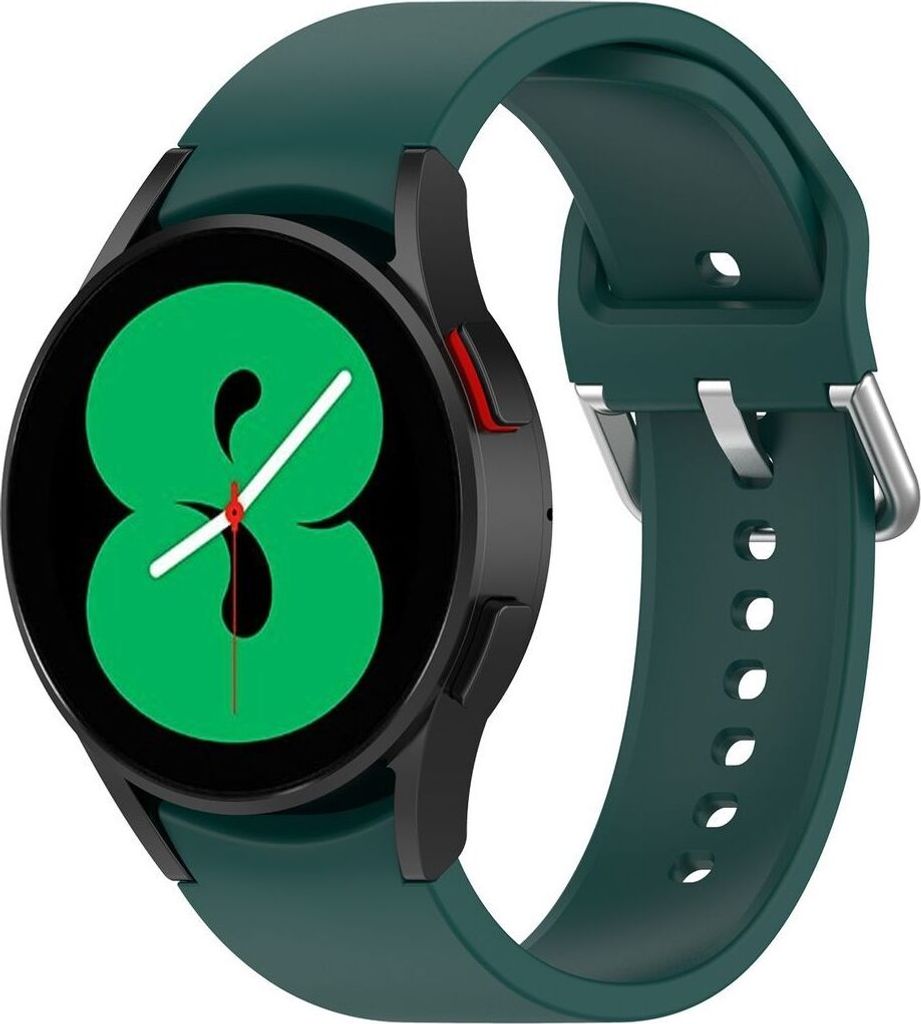 Sport Ersatz Armband für Samsung Galaxy Watch 5 Pro 45mm Silikon Band Loop, Größe:45 mm, Farbe:Dunkelgrün