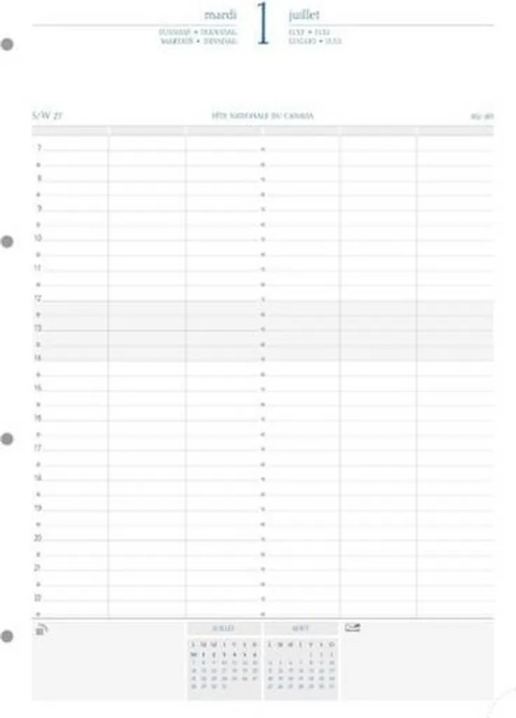 Ne manquez rien en 2020 grâce au calendrier 1 jour par page complet