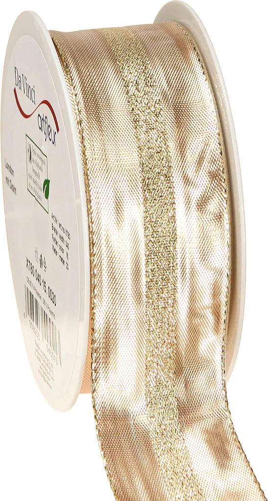 Nastro Decorativo Magico Trasparente Oro Metallizzato - 20 Metri X 40 Mm, In Tulle Con Fili Lucidi, Ideale Per Confezioni Regalo E Decorazioni Natalizie
