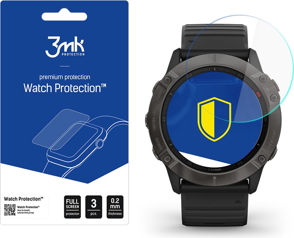 3mk Display Hybridglas Watch Protection für Garmin Approach S62 0,2mm (3 Stück)
