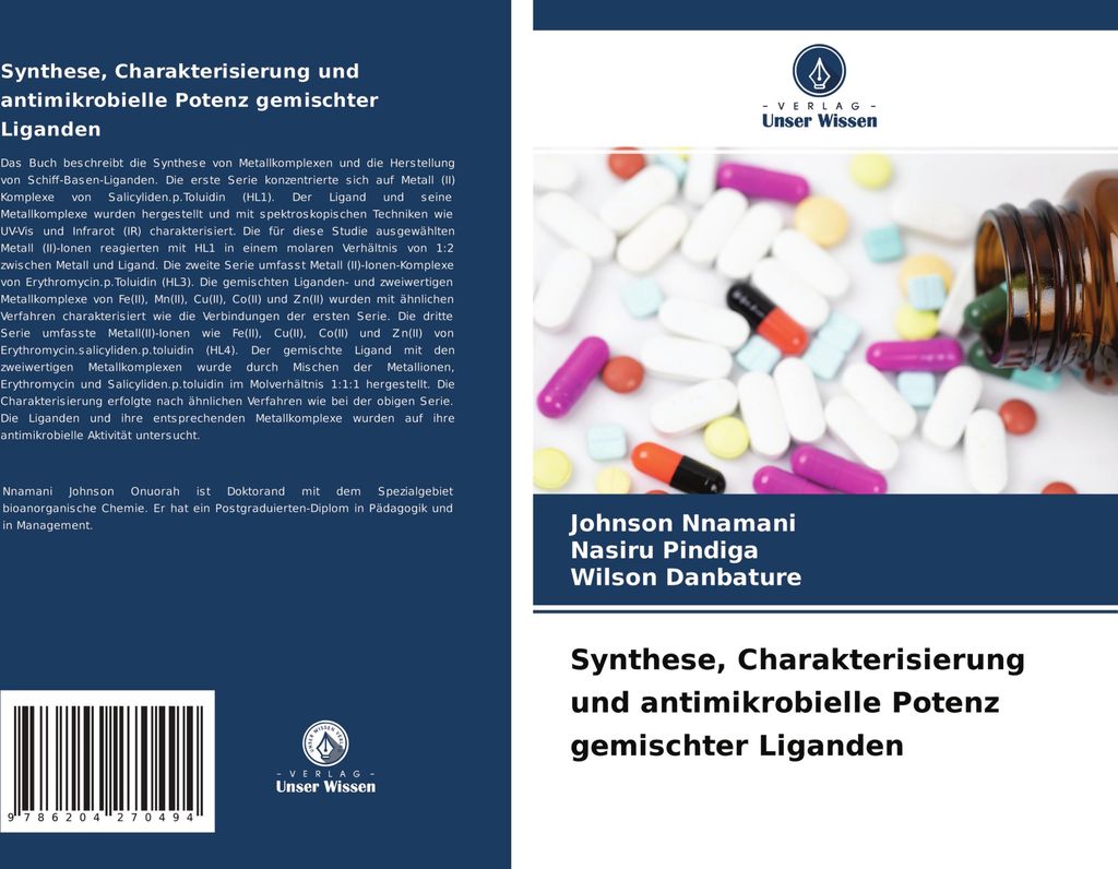 Synthese, Charakterisierung und antimikrobielle Potenz gemischter Liganden