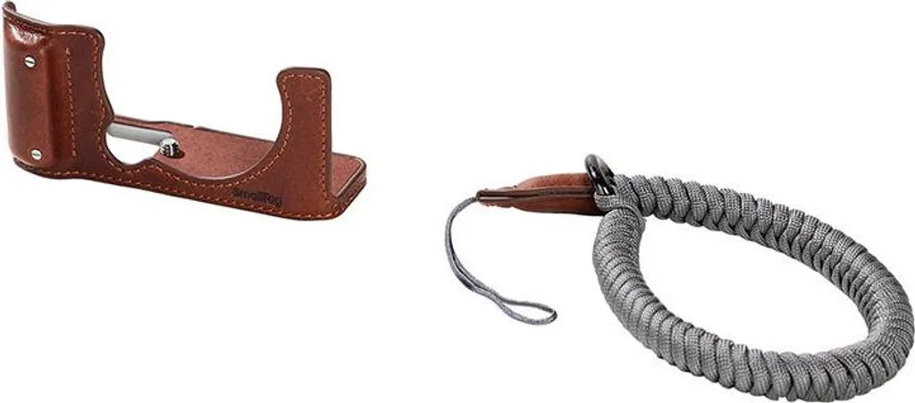 SmallRig 4880 Custodia in Pelle Marrone Fujifilm X-M5 | Kit con Cinturino