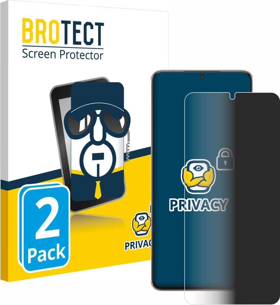 2x BROTECT Sichtschutzfolie für Samsung Galaxy S21 Plus 5G Anti-Spy Privacy Sichtschutz Blickschutz Folie Blaulicht-Schutz