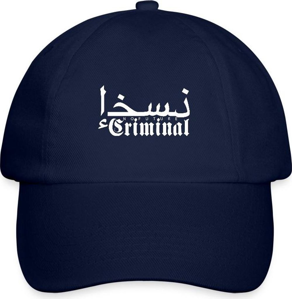 Spreadshirt NoFuture Criminal Family Arabic Baseballkappe, One size, Blau/Blau