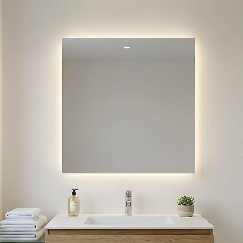 Specchio bagno 80x70 cm retroilluminato a led Immagine del prodotto 