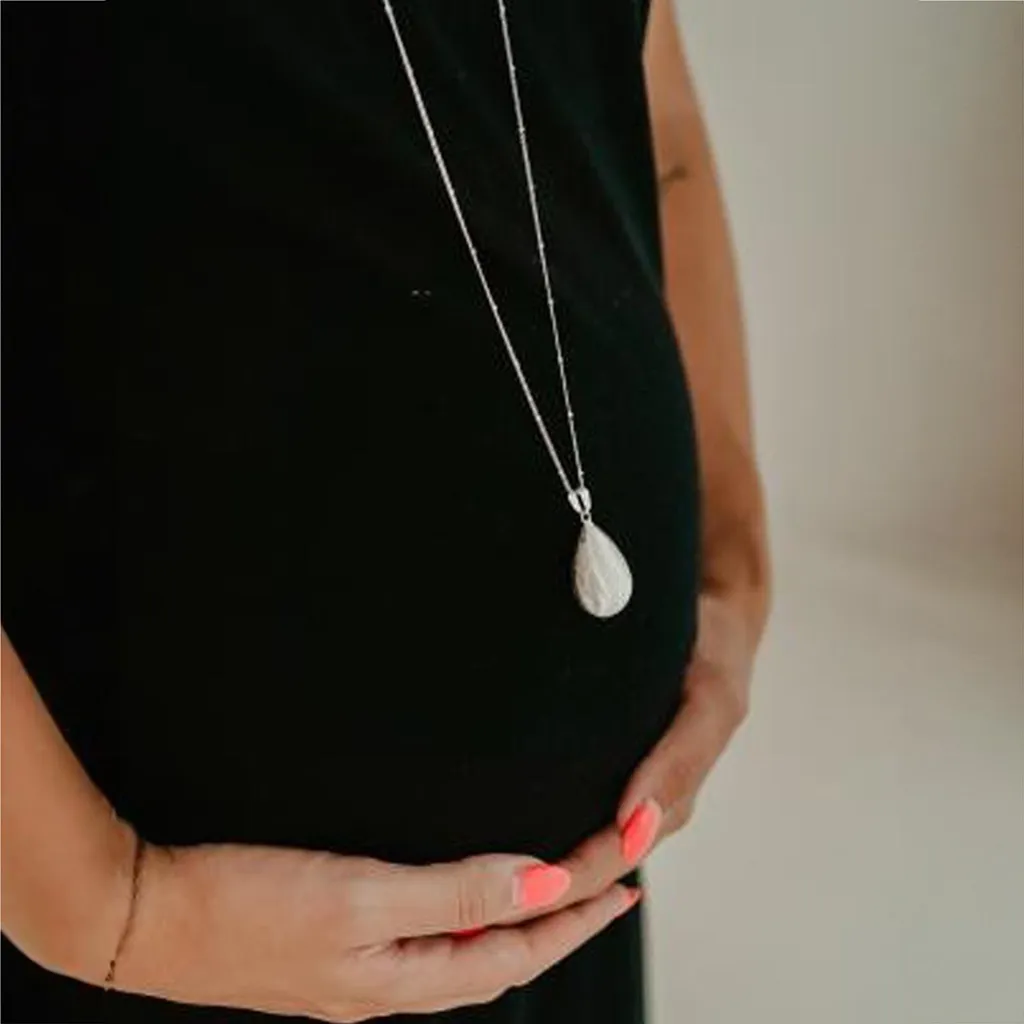 Cloche maternité DROP SHAPE en argent, pendentif carillon doux bébé