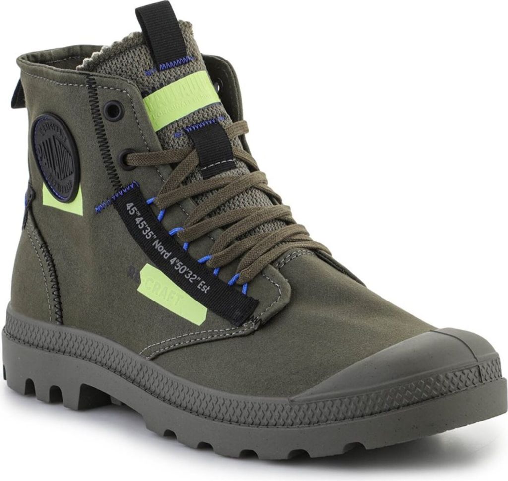 Palladium Pampa Hi Re Craft Schnürung Vegane Le wand Stiefelette Olive – 7 UK - 41 EU - 8 US / Olive